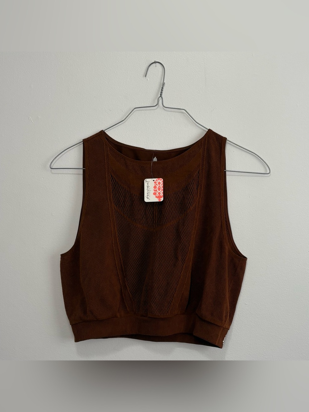 NWT Brown Free People Movement Running Through My Mind Tank - Size S